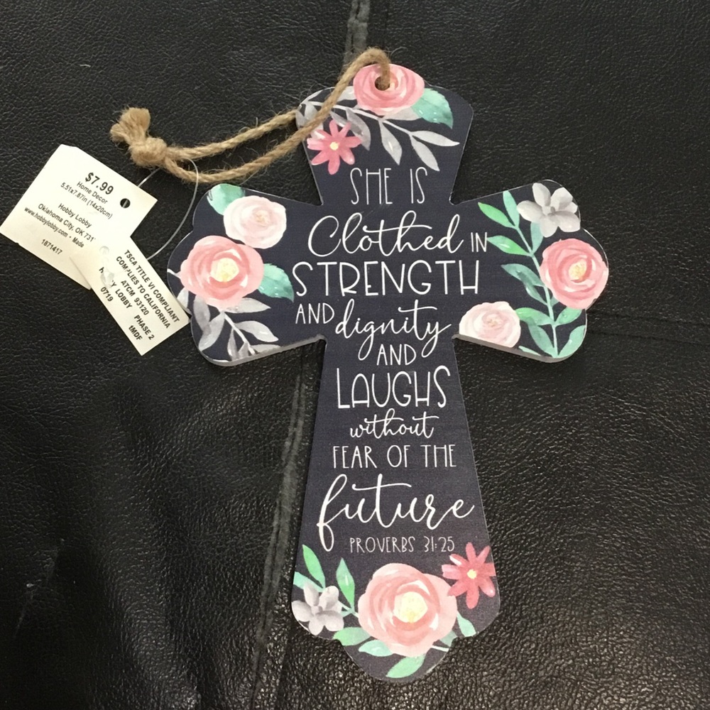 Floral Cross Wall Decor